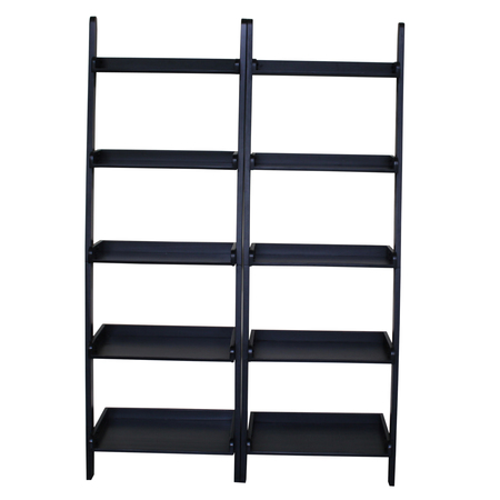 International Concepts Lean To Shelf Unit, with 5 Shelves, Black SH67-2660